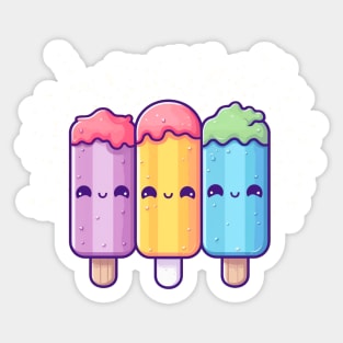 Kawaii Adorable Cute Popsicles Sticker